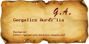 Gergelics Aurélia névjegykártya